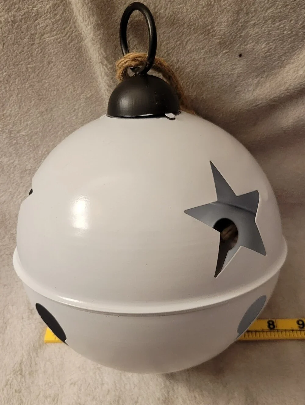 White Star Bell Hanging Home Accent. Christmas, Holiday